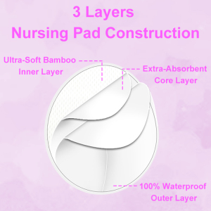 Famicheer cotton reusable nursing waterproof pads nursing breast pads pink