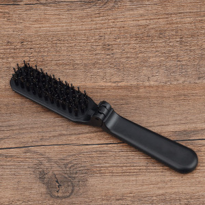 Folding black hair brush scalp massage brush, hair shampoo brushes