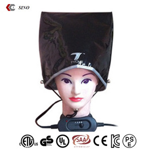 Good quality PVC fast heating Hair steamer cap for home use Black heating cap portable hair steamer wholesale