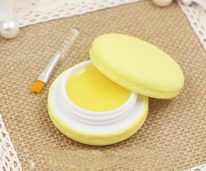 High Quality Makeup Macarons Round candy color Lip Balm Natural Plant lip gloss Lipstick Fruit Embellish Smell Lip Balm