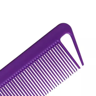 Highlight Carbon Fiber Pink Metal End Clip Metal Rat Tail Comb for Hair