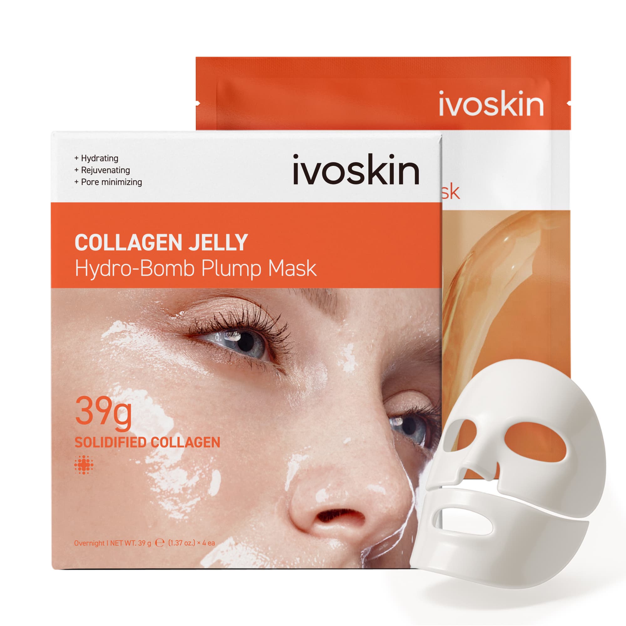 IVOSKIN Collagen Jelly Hydro-Bomb Plump Mask – Deep Hydration &amp; Firming Sheet Mask