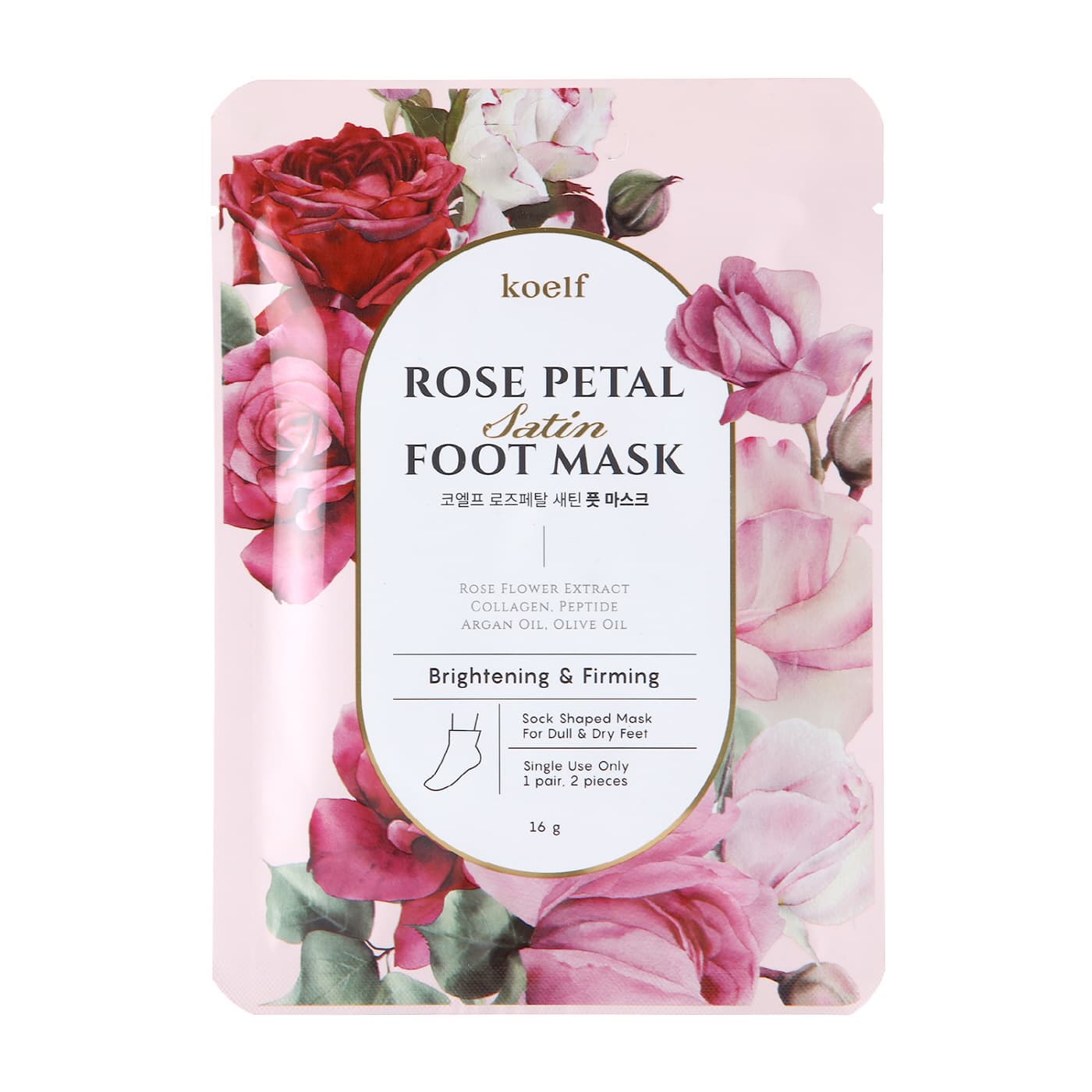 Koelf Rose Petal Satin Foot Mask