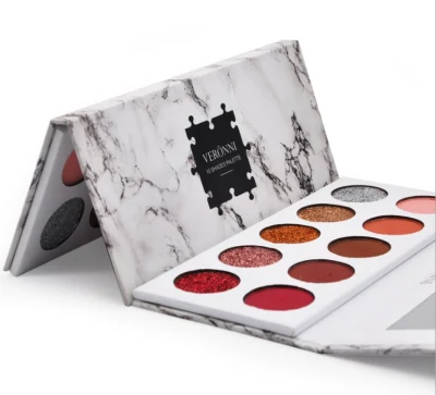 Marble 10-Color Eyeshadow Palette, Glitter Powder Sequins, Pearly Matte Eyeshadow Palette, Long Lasting