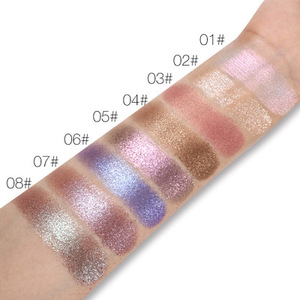 Metallic Crystal Nude Powder Glitter Eye Shadow 8 Colors Loose Powder Pigments Diamond Shine Eyeshadow Waterproof Makeup