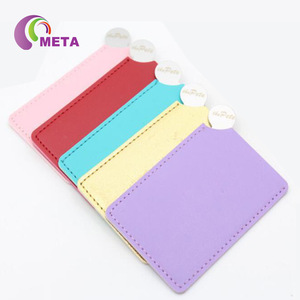 Mirror with Pocket, PU Leather Pocket Mirror with Logo