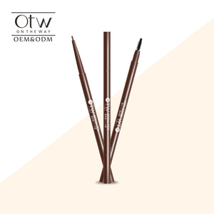 Multi-color private label thin eyebrow pencil with brush