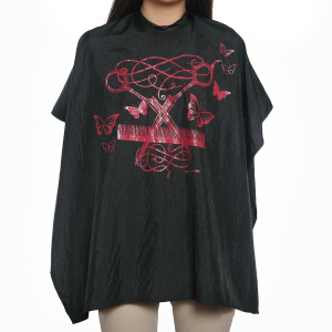 multicolor polyester logo customized hair  salon kids haircut barber hairdressing  cape