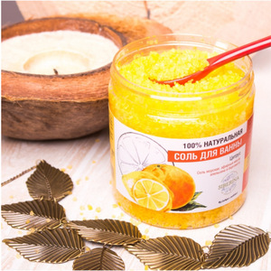 Natural care skin Whitening Exfoliating Cleaning cosmetics spa CITRUS bath salt