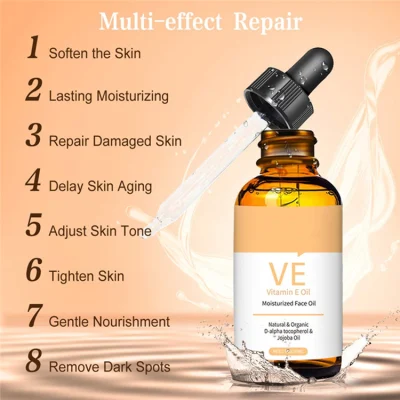 Natural Vitamin E Oil for Face and Skin Moisturing Anti Aging Facial Oil