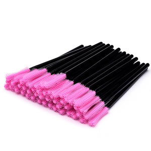 New arrival eyelash extension tool plastic handle silicone makeup disposable mascara brushes