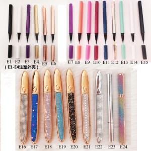 New arrival OEM glitter Liquid private label black colored eyeliner glue eyeliner pen adhesive pen