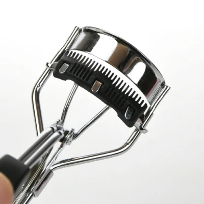 Pink Heart Handle Eyelash Curler with Built-in Comb