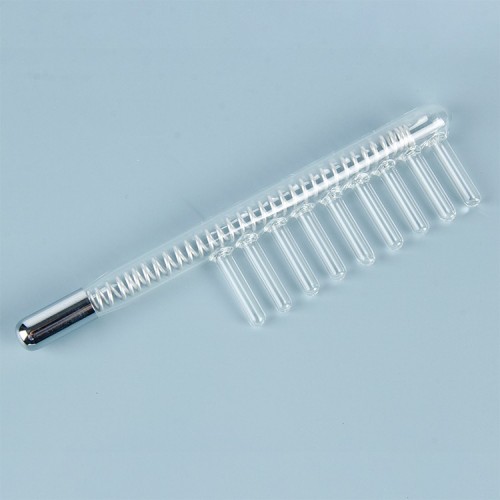 Portable high frequency electrotherapy glass tube hairdressing and hair treatment tool