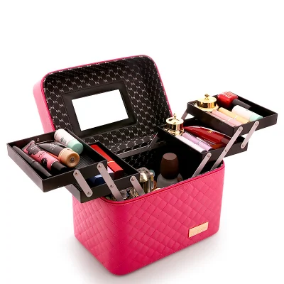 Portable Large-Capacity Travel Multi-Function Multi-Layer Desktop Cosmetics Storage Bag