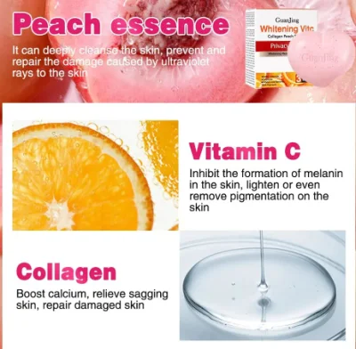 Private Care Vitamin C Collagen Peach Extract Whitening Soap for Private Care