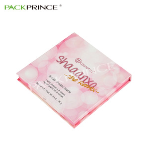 Private Label Cosmetic Custom Pink Paper Pan Cardboard Your Oem Brand Packaging Empty Eyeshadow Palette