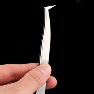 Professional Stainless Steel Shiny Polish Manicure Tweezer