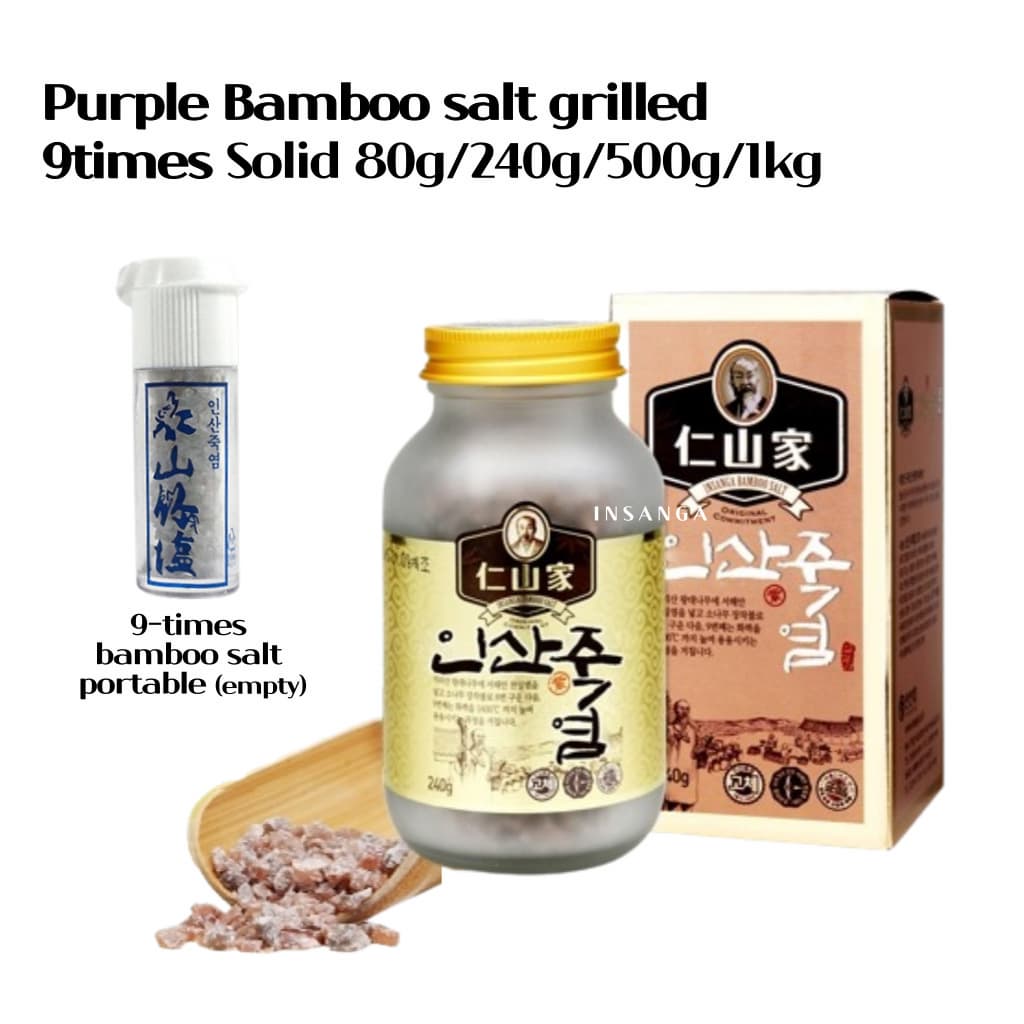 [Purple bamboo salt] 100% Korean traditional high-quality  bamboo salt Granulated 80g/240g/500g/1kg