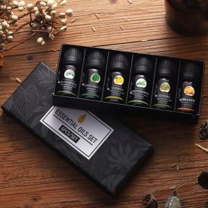 Rose Petals Essential Oil Ylang Frankincense Black Pepper Natural 10Ml Pure Gift Set Box Tea Tree Kit Sweet Orange Aromatherapy