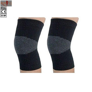 Wholesale Breathable Elastic Bamboo Charcoal Cotton Kneepad Knee Sleeve Support for Sports Safety