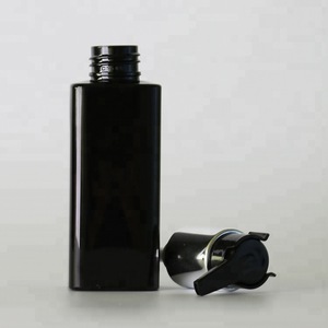 Wholesale plastic black shampoo square bottle with lotion pump