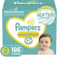 Diapers Size 2, 186 Count - Pampers Swaddlers Disposable Baby Diapers, ONE MONTH SUPPLY