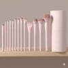 13Pcs Premium Pink Makeup Brush Set Soft Synthetic Hair Foundation Powder Eyeshadow Brushes with Leather Storage Case Wholesale