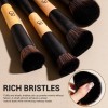 Eco-Friendly 6Pcs Double-Ended Natural Bamboo Makeup Brush Set Premium 12-Function Vegan Cosmetic Brushes with Travel Pouch Wholesale