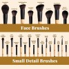 Eco-Friendly 6Pcs Double-Ended Natural Bamboo Makeup Brush Set Premium 12-Function Vegan Cosmetic Brushes with Travel Pouch Wholesale