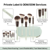 Professional 15 Pcs Mint Green Makeup Brush Set Vegan Synthetic Brushes Make up Set Private Label Makeup Brushes Set with Bag