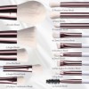 Custom Travel Makeup Brushes with LED Makeup Mirror