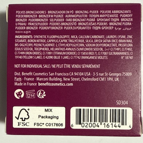 Benefit Hoola Pressed Powder Matte Bronzer 1.8g/0.06oz