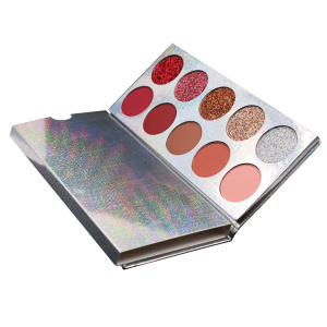 10 Colors Hot Customize Container Pressed Powder Glitter Eyeshadow Palette