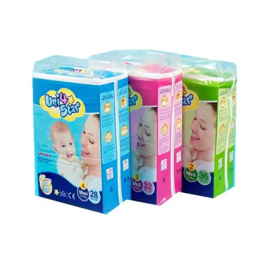 2017 Hot Sell Cheap Factory Price High Absorption Disposable Unit 4 Star Baby Diaper