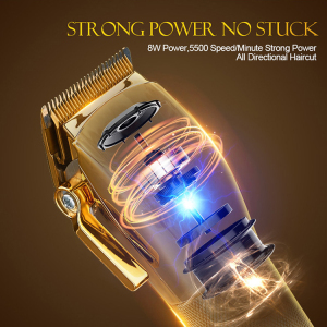 2021 New Type Golden FX Electric Hair Cutter Professional Gold Cordless Clipper Hair Trimmer