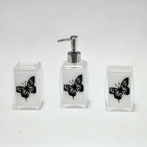 Acrylic square special crown design hotel shower bath set