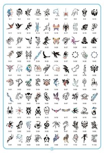 Book 9 Latest fashion custom pattern reusable airbrush tattoo stencil