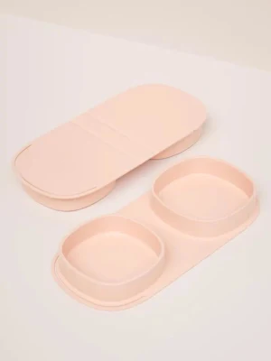 BPA Free Food Grade LFGB Silicone Foldable Baby Plate Set with Lid