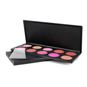 China professional manufacture pro 10 color cheek makeup blusher blush and bronzer palette