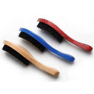 Custom logo 360 Wave Brush Curved Hair Brush Nylon Bristle And Curve Wave Brush Wholesale