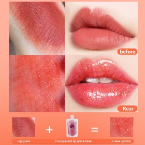 Custom Moisturize Shiny Makeup Colorful DIY Lipgloss Clear Glitter Lip Gloss Base