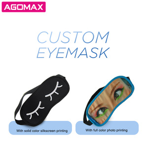 Custom printed eye blinder travel airline microfiber sleeping eyeshade blindfold sleep eye masks