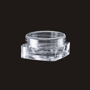 Customizable 3g 5g 10g PP small packaging round square luxury transparent clear plastic cosmetic jar