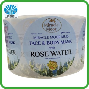 Face and body mask labels cosmetic mask label sticker with glossy laminated