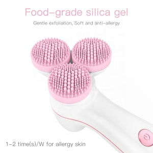 Factory Wholesale Multi-function 3d Massage Silicone Facial Cleansing Brush
