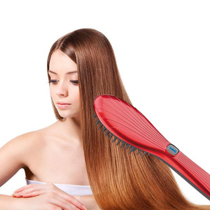 Fast Heating Hair Straightener Brush with LCD Display