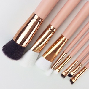 Gold Pink Bag 8Pcs Makeup Brush Set Cosmetic Tools Eyeshadow Face Blush Soft Makeup Brushes Kits