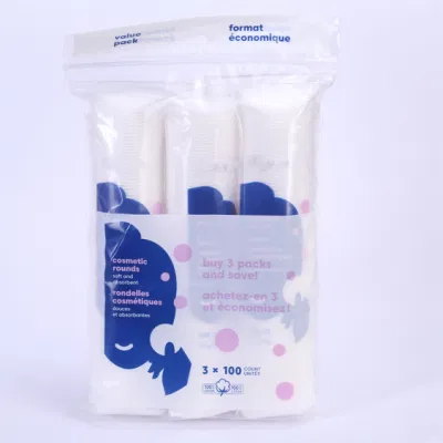 Good Quality Organic Cotton Pads OEM Disposable Skin Care Cotton Pads Beauty Products