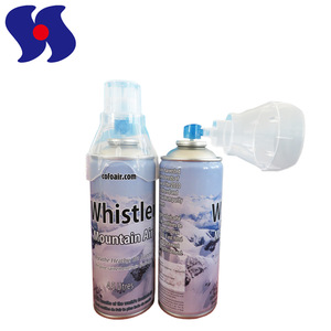 High Standard Empty Oxygen Aerosol Spray Packaging Metal Cans with Mask